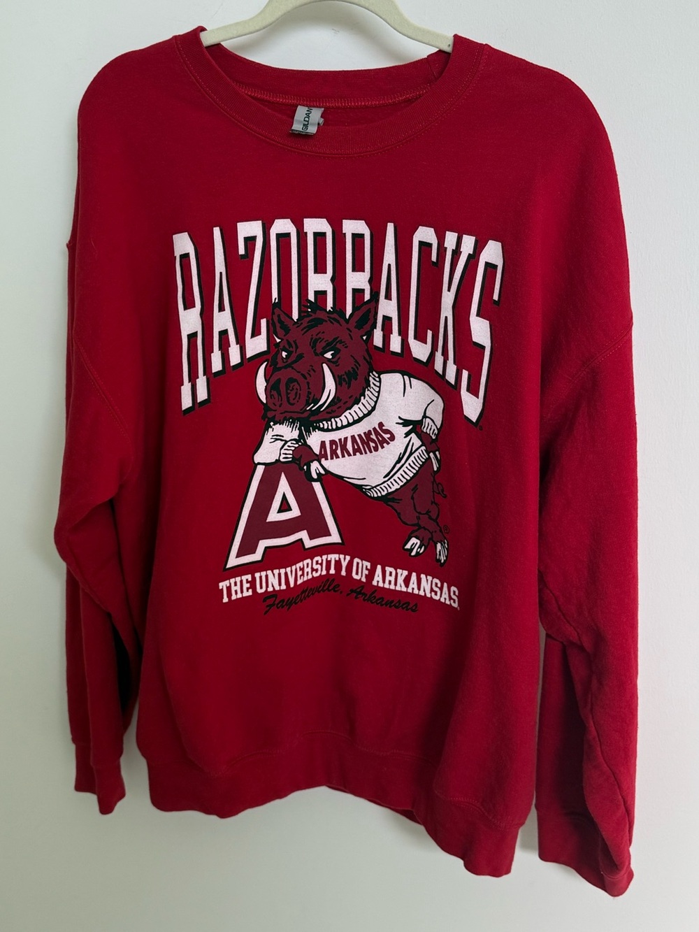 University of Arkansas Razorbacks Red Crewneck Sweatshirt